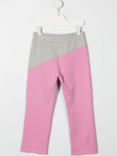 N°21 Kids' Logo-print Drawstring Track Trousers In Pink