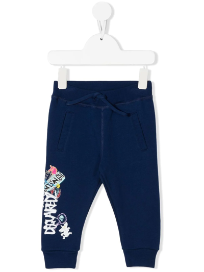 Dsquared2 Babies' Logo-print Track Pants In Blue