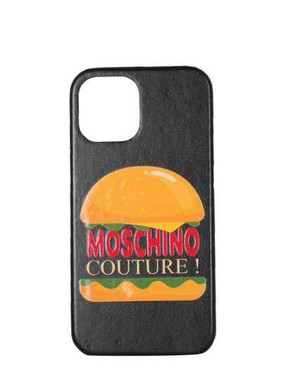 Moschino Iphone 12 Pro Max Cover In Black