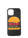 Moschino Hamburger Logo Print Iphone 12 Pro Max Case In Black