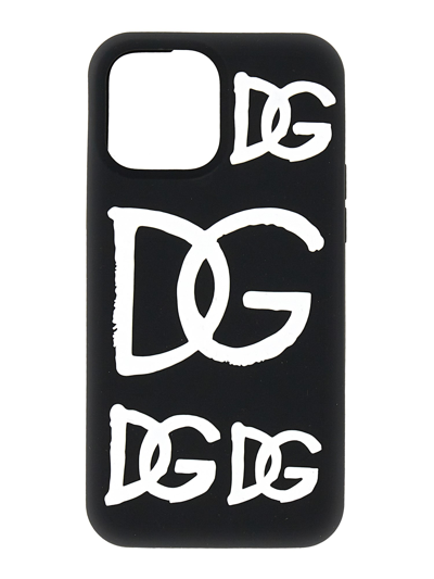 Dolce & Gabbana Logo-motif Debossed-motif Iphone 13 Pro Max Case In Black