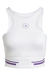 Adidas By Stella Mccartney Tpa Longline Sports Bra In Wht Bianco