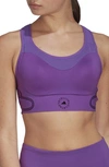 Adidas By Stella Mccartney Training Medium Support Bra In Viola