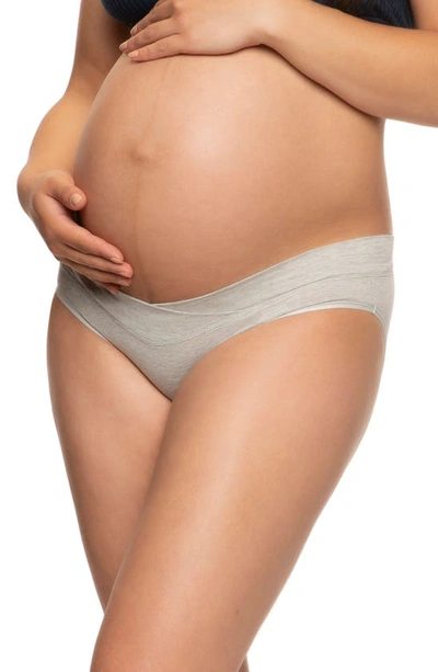 Felina 3-pack Organic Cotton Maternity Briefs In Slate/ Pebble/ Cloud