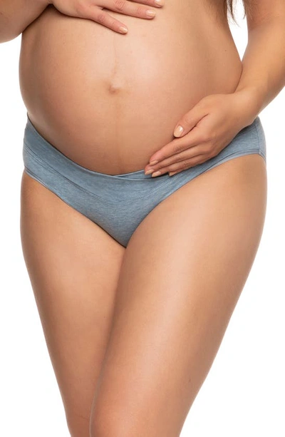 Felina 3-pack Organic Cotton Maternity Briefs In Slate/ Sky/ Cloud