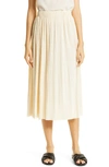 Samsoe & Samsoe Uma Pleated Midi Skirt In Angora