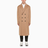 Valentino Notched Lapels Double-breasted Coat In Brown