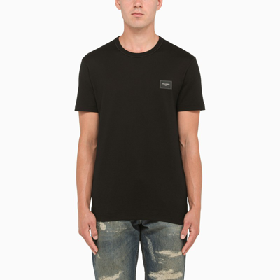 Dolce & Gabbana Black T-shirt With Logo Label