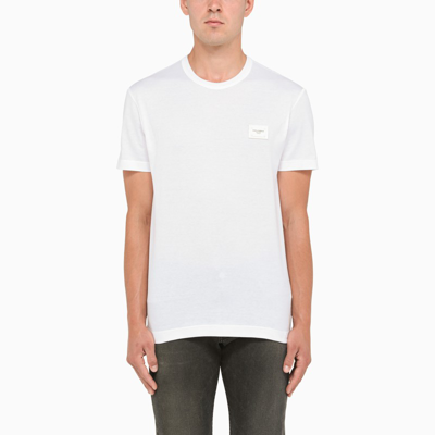 Dolce & Gabbana White T-shirt With Logo Label