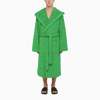 BOTTEGA VENETA GREEN BATHdressing gown WITH MOTIF IN RELIEF
