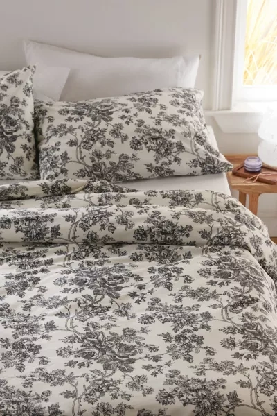 Urban Outfitters Toile Duvet Set In Black + White
