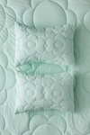 Urban Outfitters Daisy Puff Organic Cotton Percale Sham Set In Mint