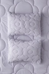 Urban Outfitters Daisy Puff Organic Cotton Percale Sham Set In Lavender
