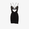 Nensi Dojaka Black Heart Silk Mini Dress In Black