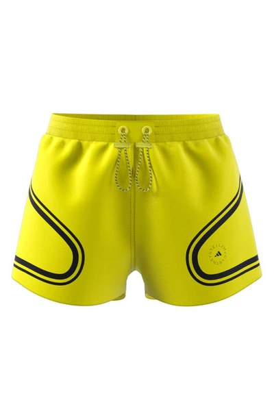 Adidas By Stella Mccartney Truepace Primegreen Running Shorts In Yellow