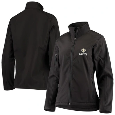 Dunbrooke Black New Orleans Saints Full-zip Sonoma Softshell Jacket
