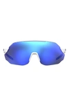 Under Armour Halftime 99mm Shield Sport Sunglasses In White Blue / Blue ml Ol