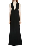 THE ROW INGMAR PLUNGE NECK TWIST BACK GOWN