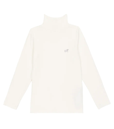 Monnalisa Kids' Crystal-embellished Top In Panna