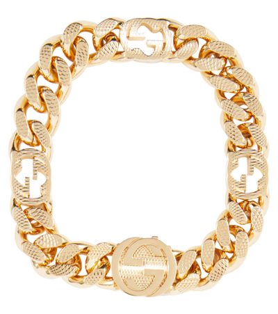 Gucci Gold Tone Interlocking G Chain Bracelet