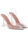 Amina Muaddi Holli Glass Pvc And Metallic Leather Slingback Pumps