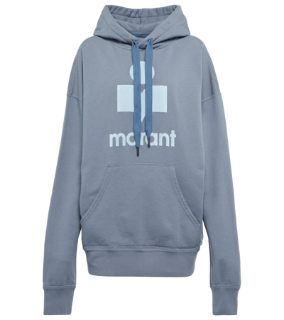 Isabel Marant Étoile Isabel Marant Etoile Mansel Hoodie With Flocked Logo In Light Blue