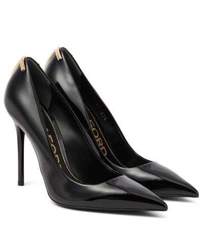 Tom Ford T Patent Leather Pumps In Black