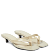 TOTÊME CROC-EFFECT LEATHER THONG SANDALS