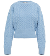 STELLA MCCARTNEY CABLE-KNIT WOOL SWEATER