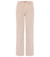 Brunello Cucinelli High-rise Straight Corduroy Pants In Beige