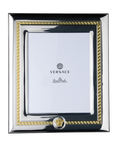 Versace Silver & Gold Photo Frame, 8" X 10" In Silver/gold