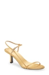 The Row Bare Satin Asymmetrical Slingback Sandals