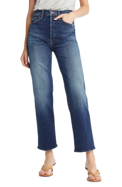 Mother Tunnel Sneak High-rise Stretch Wide-leg Jeans In Blue