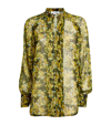 VICTORIA BECKHAM FLORAL PLEATED BLOUSE