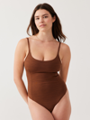 Outdoor Voices Move Free Leotard In Cocoa