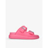 Alexander Mcqueen Oversized Double-buckle Sandals In Pink