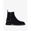 OFF-WHITE SPONGE-EFFECT SUEDE CHELSEA BOOTS
