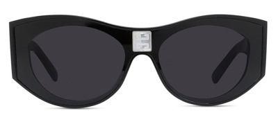 Givenchy Gv40014i 01a Wrap Sunglasses In Grey