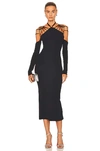 Jonathan Simkhai Women's Payten Macrame-detailed Ribbed-knit Maxi Dress In Black