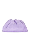 Bottega Veneta Pouch Cotton-terry Clutch In Purple