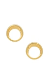 Soko Kaya Open Stud Earrings In Metallic Gold