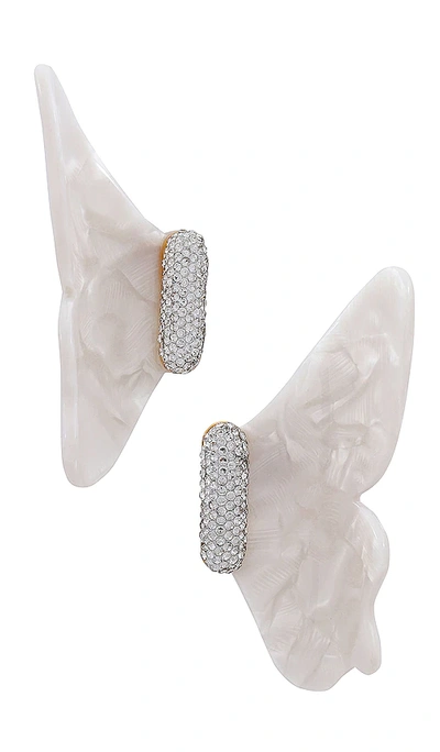 Lele Sadoughi Crystal Papillon Earring In Ivory