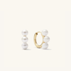 Mejuri Bold Pearl Trio Hoop Earrings In Vermeil