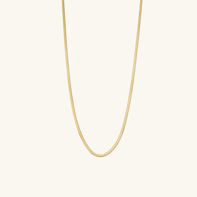 Mejuri Jenna Lyons Herringbone Chain Necklace In Vermeil