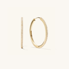 Mejuri Pave Diamond Large Hoops In Yellow