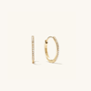 Mejuri Pave Diamond Small Hoops In Yellow