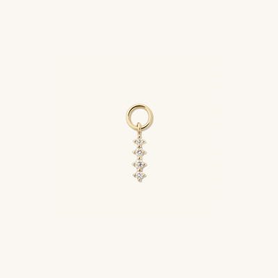 Mejuri Single Diamond Icicle Hoop Charm In Yellow