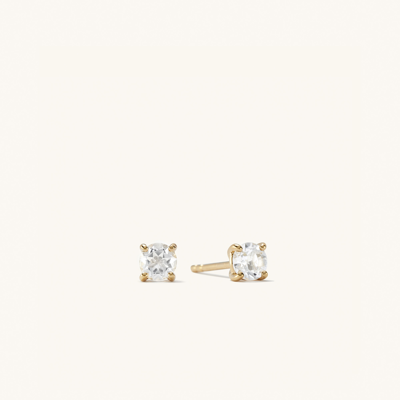Mejuri Round Topaz Studs In Vermeil