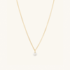 Mejuri Mini Pearl Pendant Necklace In Vermeil