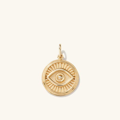 Mejuri Courage Evil Eye Coin Charm Pendant In Yellow